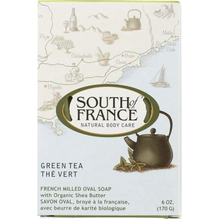 South of france Bar Soap Oval Green Tea, 6 oz