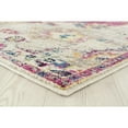 thumbnail image 3 of HomeRoots 366419 94 x 94 in. Magenta Olefin & Frieze Round Rug, 3 of 3