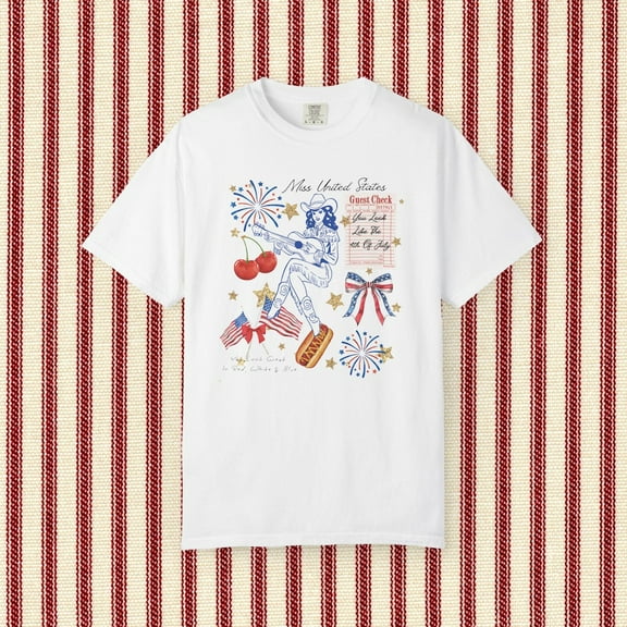 Vintage Americana T-Shirt Usa T-Shirt Patriotic Shirt 4Th Of July Shirt Fourth Of July Shirt Miss United States American Cowgirl America Unisex S-5XL Hot Trending Shirt, Vintage Birthday Gift