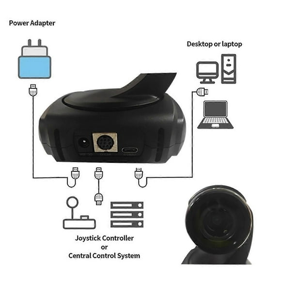 AI Tracking USB2.0 1080P 3X Optical Zoom Live Streaming PTZ Camera for Broadcast Conference Events