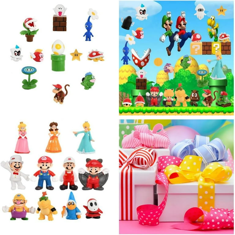 Guvpev Mario-Themed Cake Toppers Action Figure, 18-Piece Guvpev Mario-Themed Cake Toppers Action Figure, 18-Piece