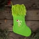 thumbnail image 4 of Christmas Holiday Supplies Christmas Socks Gifts Socks Venue Decoration Large Knitted Green Hairy Christmas Alphabet Socks, 4 of 6