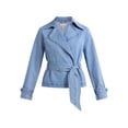 thumbnail image 5 of Sofia Jeans Women's Belted Cropped Trench Coat, Sizes XS-XXXL, 5 of 5