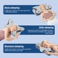 thumbnail image 2 of MOONORAH Cervical Pillow for Neck and Shoulder, Ergonomic Side Sleeper Pillow for Neck Support, Contour Memory Foam Pillows for Side Back & Stomach Sleepers with Cooling Pillowcase, Dark Gray, 2 of 8