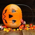 thumbnail image 7 of Halloween Decor - Party Balloon - 2X Halloween Candy Buckets - Halloween Decorations Two Half In One Pumpkin Barrel Big Medium and Small Size Pp Material Candy Bag Props., 7 of 7