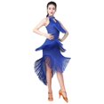 thumbnail image 2 of Women's Dance Dress Rhinestone Sequin Fringe Flapper Party Dress Latin Salsa Ballroom Dancing Outfits, 2 of 7