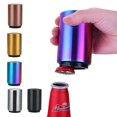 thumbnail image 2 of Abrebotellas automático magnético portátil para cerveza, herramienta de barra de acero inoxidable, Gadget de cocinaPúrpuraCN Deng Xun unisex, 2 of 2