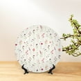 thumbnail image 6 of Balery Wildflower Watercolor Print Bone China Decorative Plate Ceramic Dinner Plates Art Crafts with Display Stand-8in, 6 of 6