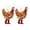 Red, variant on QIQUWOHUL Pair Of Women's Fun Chicken Earrings Cute Christmas Chicken Earrings Stylish Animal Earrings Suitable For Parties And Outings