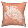 thumbnail image 2 of Creative Products Stamp Turtle Coral 18x18 Spun Poly Pillow, 2 of 3