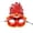 Red, variant on Venetian Mask, Glitter Hollow Leaf Venetian Masquerade Half‑Face Mask, Sparkly Gem Decor Costume Eye Mask for Halloween, Mardi Gras, Carnival, Fancy Dress Ball, Cosplay & Themed Party Accessory