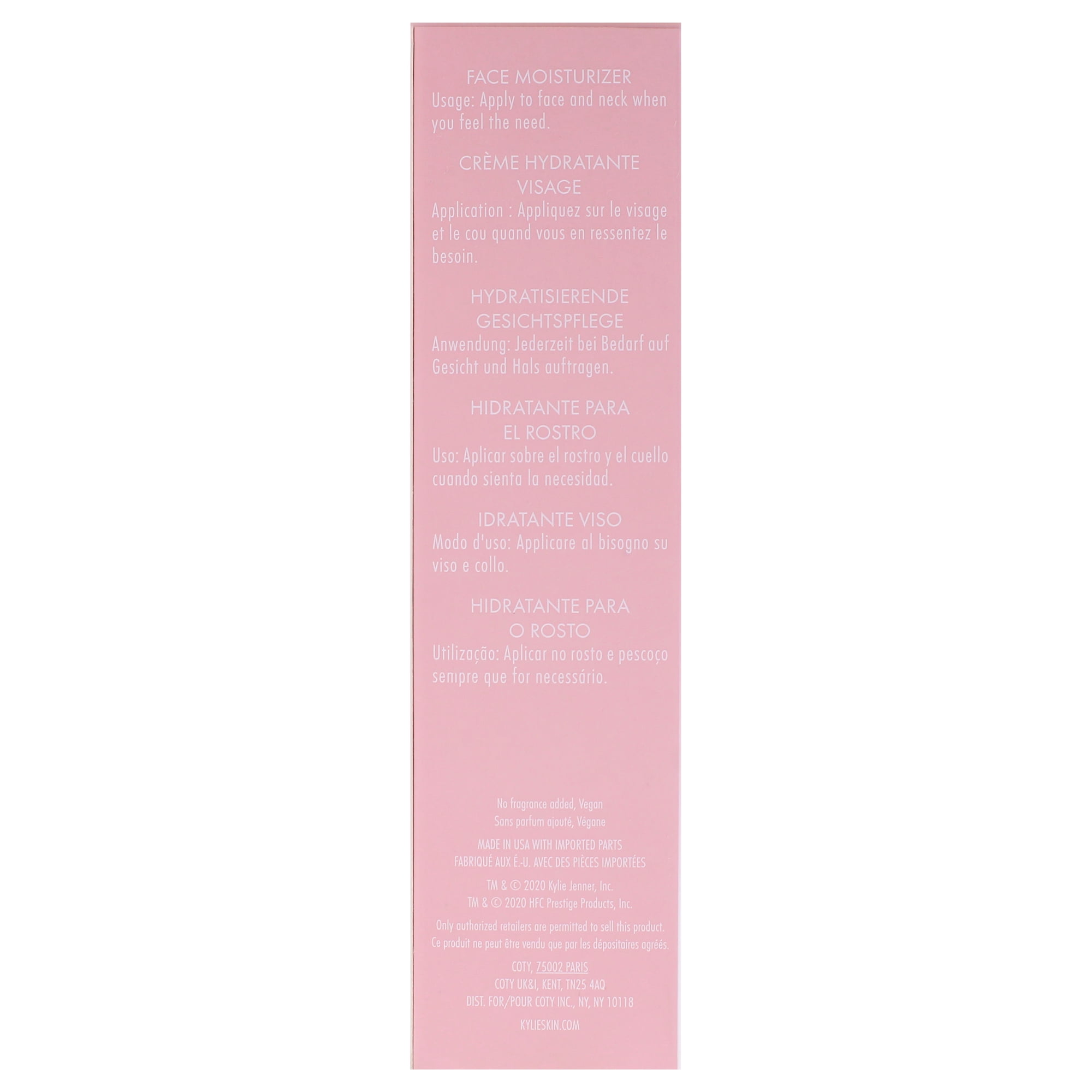 Kylie Cosmetics Face Moisturizer , 1.7 oz Moisturizer