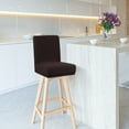 thumbnail image 2 of PiccoCasa Stretch Bar Stool Covers for Counter Short Back Chair Slipcovers Dark Brown 1, 2 of 8