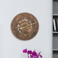 thumbnail image 6 of YWMJZEU Round Wall Clock Waterproof Temperature Display Silent Resin Statue 30cm Hanging, 6 of 8