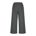 thumbnail image 6 of Byworldtasic Women's Wide Leg Pants Elastic High Waisted Casual Pants Elastic Waist Trousers, 6 of 6