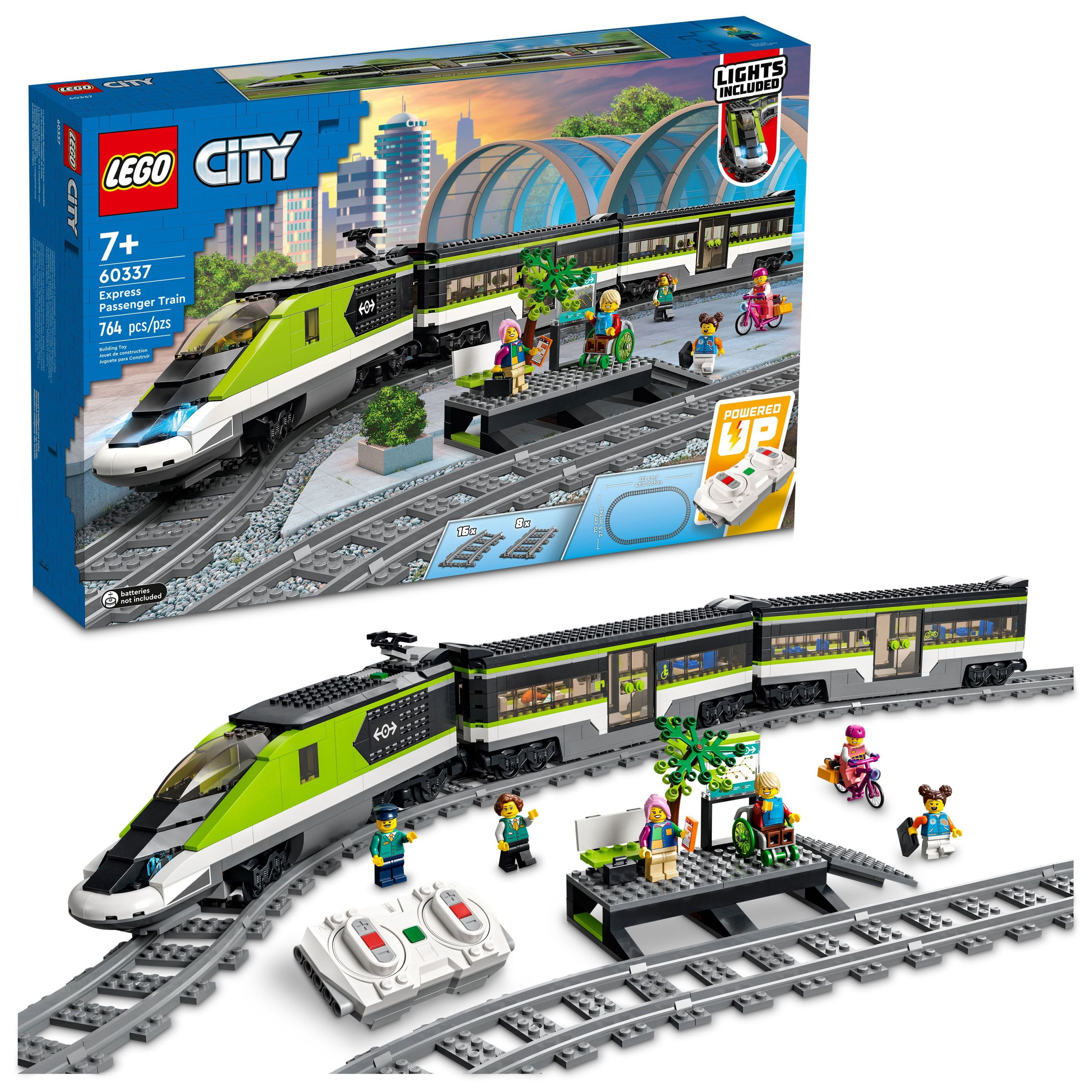 City Express Passenger Set, 60337 Remote Controlled Toy, Gifts for Kids, & Girls with Working Headlights, 2 Coaches and 24 Track Pieces Walmart.com