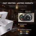 thumbnail image 2 of Ataucjin 10-Pan Commercial Food Warmer, 120 Qt Electric Bain Marie with 6" Deep Pans,Steam Table with Tempered Glass Cover, 1500W Countertop Stainless Steel Buffet Bain Marie 86-185°F Temp Control, 2 of 7