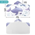 thumbnail image 3 of Watercolor Cute Whales Hooded Beach Towel Kids Bath Towels Quick Dry for Pool Swiming 50" x 23.5" Microfiber Soft Bathrobe, 3 of 7