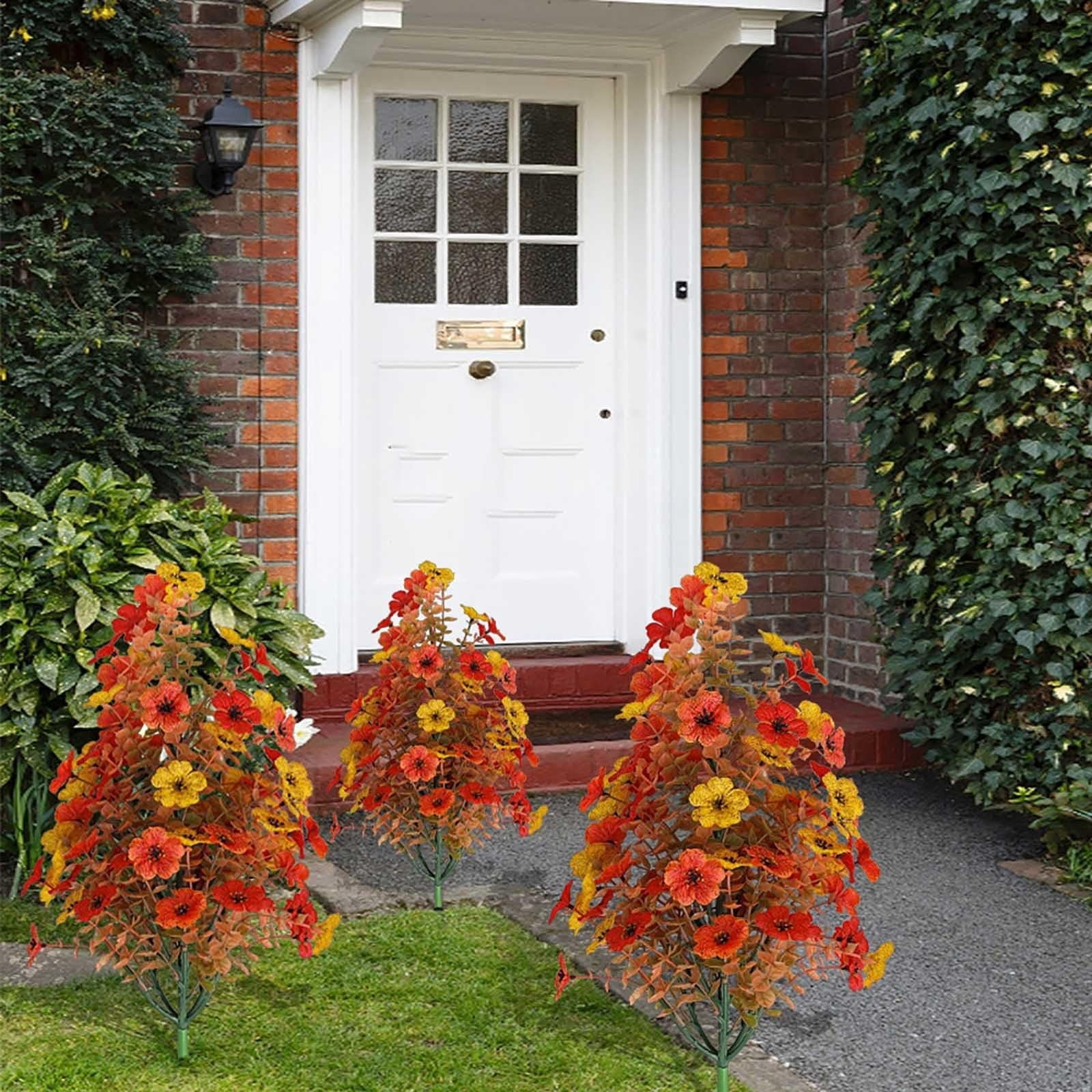 Topiary Balls Artificial Outdoor Fake Shrubs Artificial Trees Fake Trees Fake Outdoor Shrubs Artificial Flowers Fake Bushes Artificial Bushes Fake Bush Artificial Trees B 19.6in
