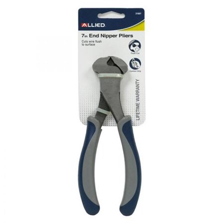 UPC: 0035794316075 | Allied International 31607 7 in. End Nipper Pliers  Gray & Blue