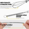 thumbnail image 5 of Leeseph Silver Stainless Steel Mini Wire Whisk Egg Beater, 5 of 9