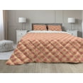 thumbnail image 1 of Botanic Comforter & Sham Bedding Set, Forest Branches Boho Leaf Damask Mother Nature Twigs Herbs Illustration, 3 pcs Duvet Set Microfiber Filling Quilt, 5 Sizes, Salmon and Magenta, by Ambesonne, 1 of 4
