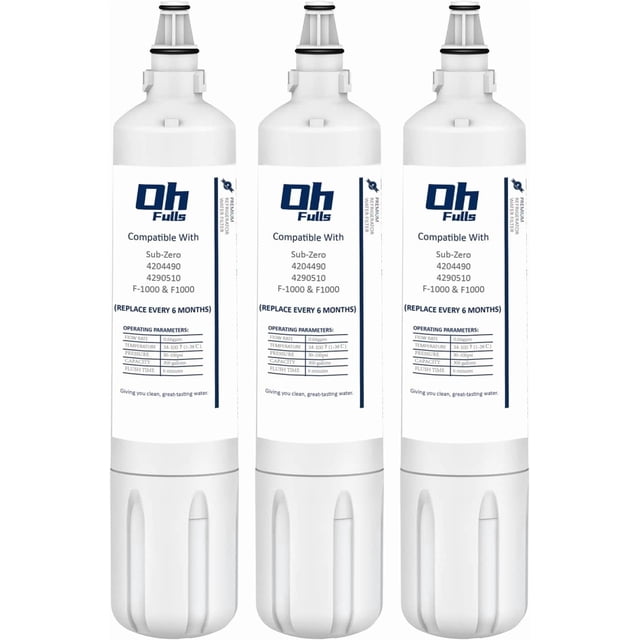 Filtre à Eau 4204490 Compatible avec Réfrigérateur Sub-Zero 4204490, 4290510, Compatible avec Insinkerator F-2000 et Insinkerator F-1000 (Lot de 3)