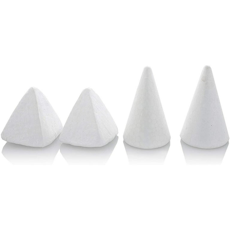 White Foam Shapes for Kids Crafts, Art Supplies (7 Sizes, 14 Pieces)