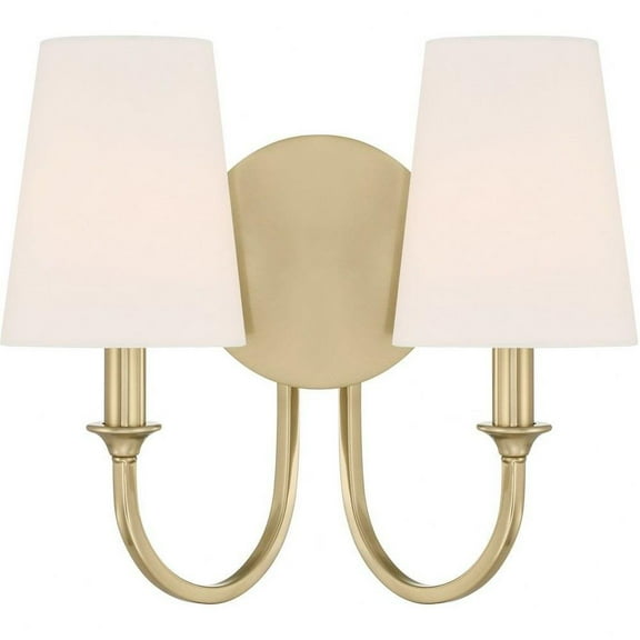 2 Light Wall Mount-11.81 inches Tall and 13.5 inches Wide-Vibrant Gold Finish Bailey Street Home 49-Bel-4661485