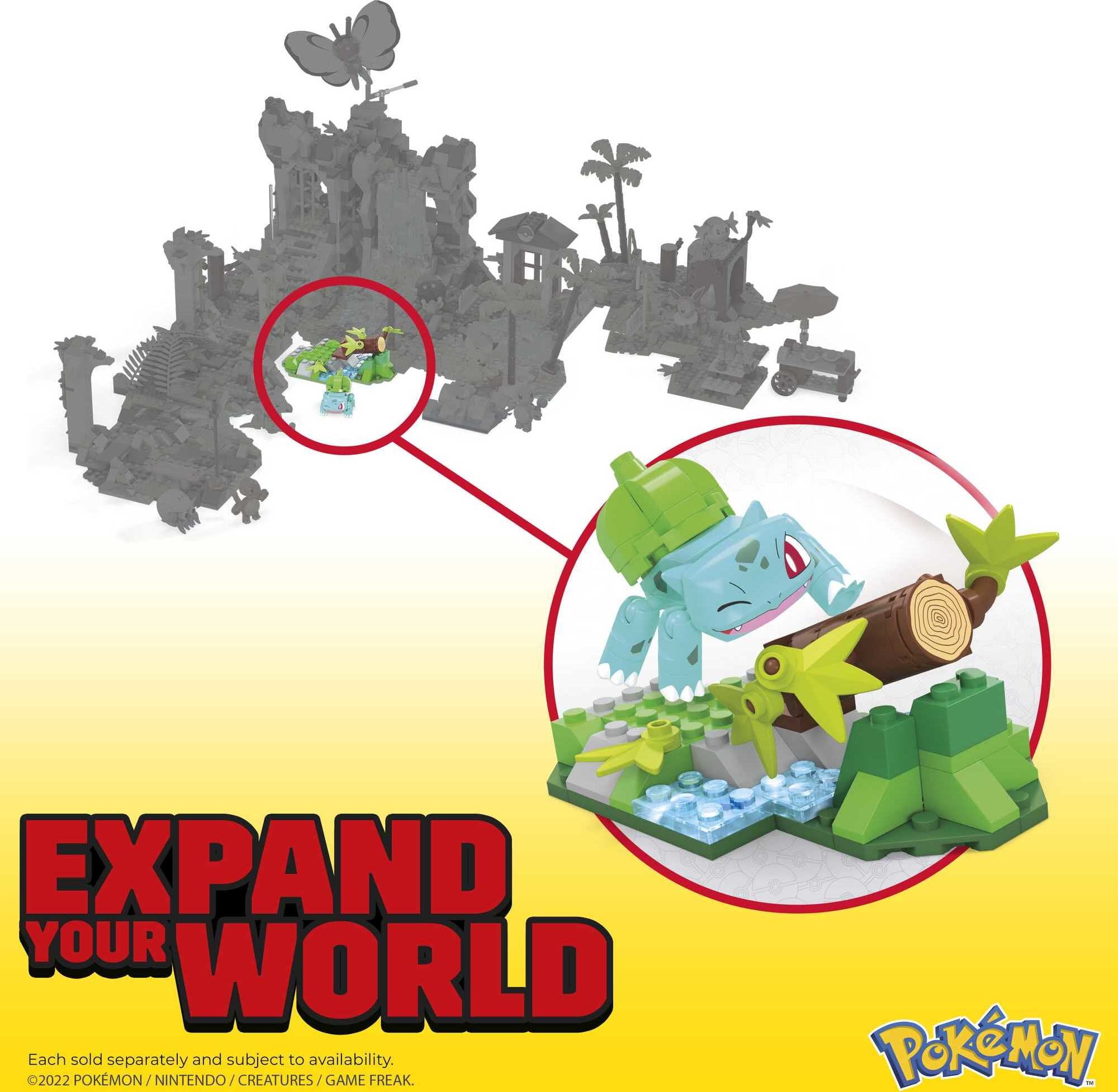 BEMS  POKEMON - Bulbasaur's Forest Fun - Building Game Mega Construx