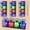 Transparent Black, variant on 4Pcs LED Keyboard Fidget Clicker Keychain | Pastel Stress Relief Fidget Toy for ADHD Anxiety Adults Gifts