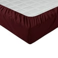 thumbnail image 3 of The Great American Store- 25 Inch Deep Pocket RV Camper Sheet Set 53 X 79 Solid Burgundy - 1800 Series Brushed Microfiber - For RV- Trucks, Campers, Airstream, Bus, Boat and Motorhomes, 3 of 5