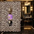 thumbnail image 2 of Erosebridal 8 Ball Shower Curtain 72Wx84L Leopard Print Bathroom Shower Curtain, Violet Leopard, 2 of 5