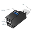thumbnail image 1 of Usb 3.0 3-port Hub (2 Usb 2.0 + Usb 3.0), Data Hub For And Pcs And Other Usb 3.0 Compatible Devices, 1 of 4