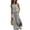 Grey, variant on Women's Plus Size Round Neck Sleeveless Slit Maxi Dress with Pockets 95% polyester and 5% spandex Soft Breathable