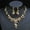 Gold, variant on Wedding Jewelry Sets Leaf Rhinestone Necklace Set Formal Pearl Costume Jewerly for Women and Brides