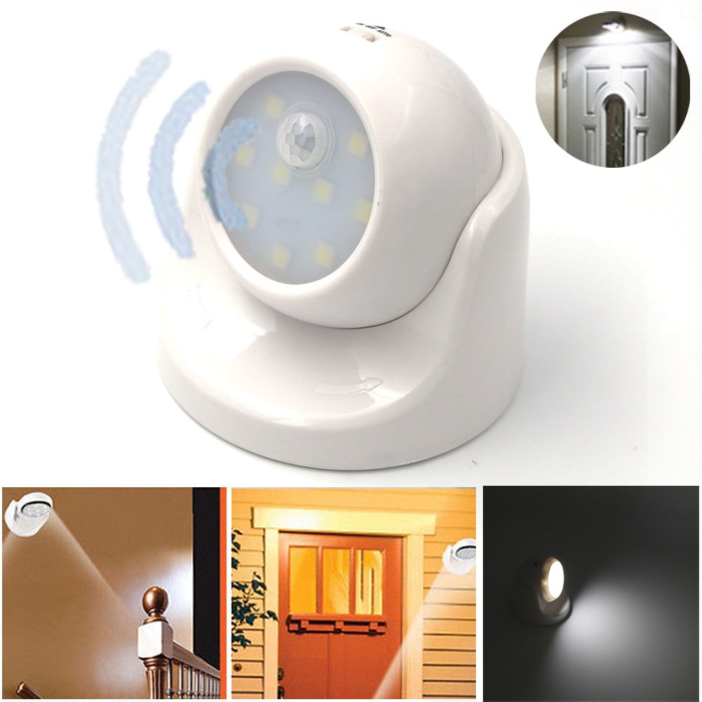 Adjustable LED Motion Light Activated Sensor Indoor Outdoor Cordless Patio Wall 