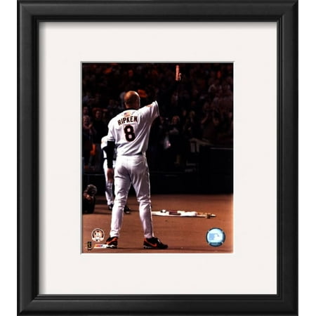- Cal Ripken Jr. - Last Game Waving Framed Photographic Print Wall Art - 14x10