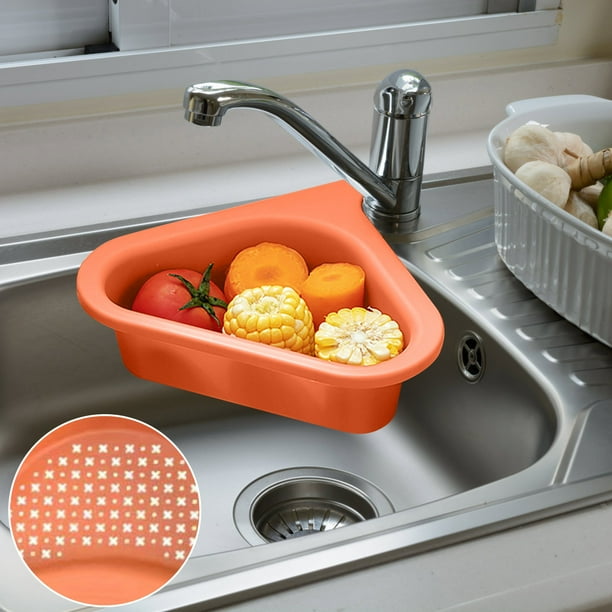 Fiudx Cesta Colgante para Desagüe de Fregadero, Almacenamiento de Utensilios de Cocina, Rejilla Multifuncional para Desagüe de Fregadero