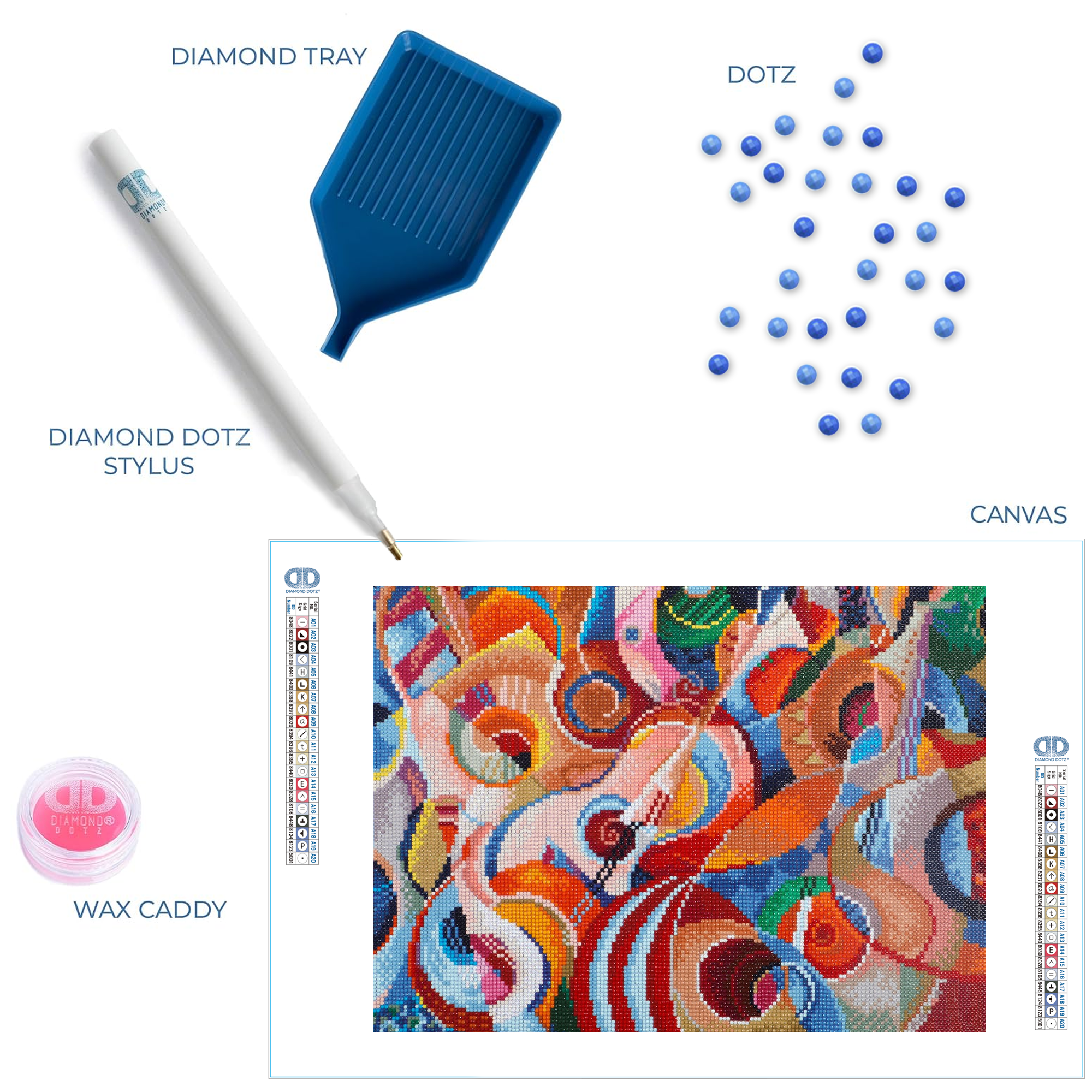 Diamond Dotz Symphony Music Diamond Painting Kits for Adults - Diamond Art Kits a Relaxing Creative Craft Kit with Dotz Gems 14"x18"