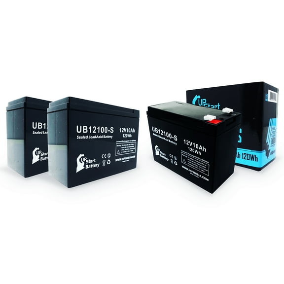 3x Pack - Compatible Interstate Batteries ASLA1097 Battery - Replacement UB12100-S Universal Sealed Lead Acid Battery (12V 10Ah, 10000mAh, F2 Terminal, AGM, SLA)