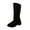 Black, variant on Aayomet Winter Boots for Women Plush Insulation Solid Color Suede Thick Heeled Long Boots (Red, 6.5)