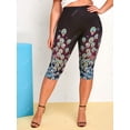 thumbnail image 2 of Peacock Peacock Peacock Leggings Capri Rosegal Leggings de talla grande, 2 of 5
