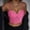 Hot Pink, variant on Women's Tanks Elegant Navel-Revealing Sleeveless Top for Everyday Style Black M