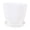 White, variant on Embossed Plastic Plant Pots, Drainage Holes and Matching Saucers, Decorative Flower Planters for Indoor Outdoor Garden Patio Home Office Decor