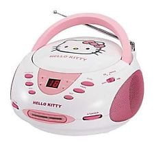 Sanrio Hello Kitty KT2024A White/Pink Stereo CD Boombox Am/Fm Radio - B ...