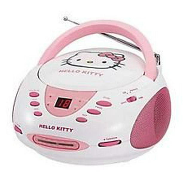 Sanrio Hello Kitty KT2024A White/Pink Stereo CD Boombox Am/Fm Radio B