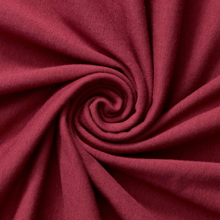 Cotton Jersey Lycra Spandex knit Stretch Fabric 58/60 wide (Burgundy) 