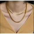 thumbnail image 4 of 5pcs Men Womens Stainless Steel Gold Twist Curb Link Chain Necklace 2-9mm, 4 of 7