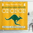 thumbnail image 1 of Ambesonne Australian Party Shower Curtain, Kangaroo Animal, 69"Wx70"L, Earth Yellow White, 1 of 3